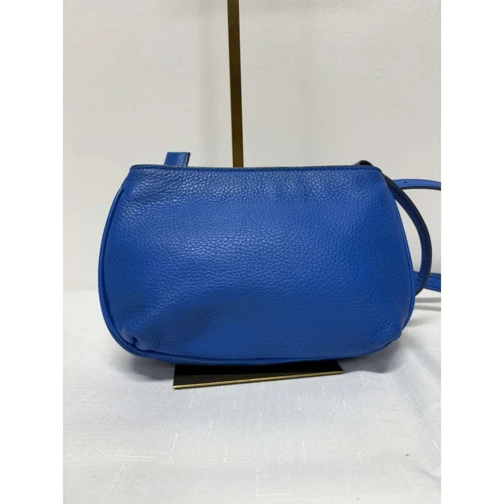 Marc By Marc Jacobs Pebbled Leather Crossbody Bag Women's Blue Adjustable Straps
